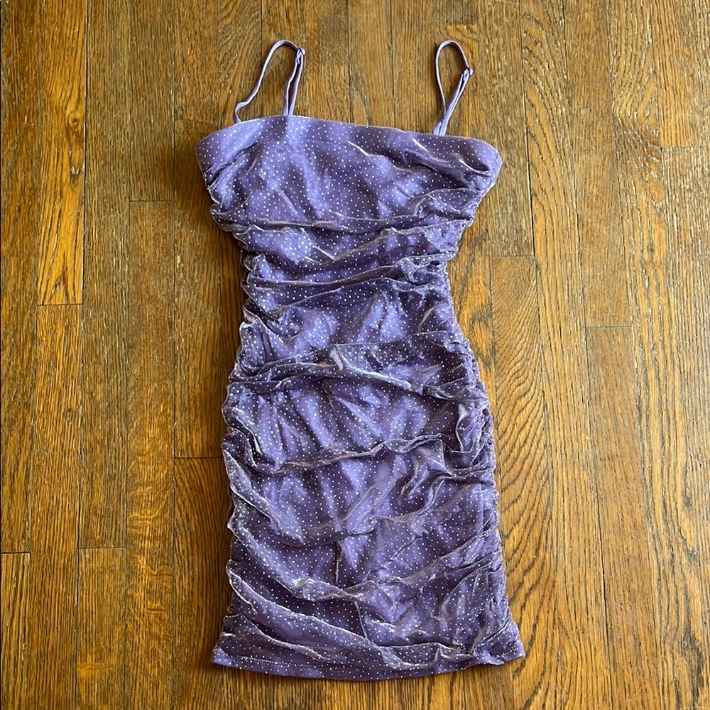 Windsor Lavender Sparkle Mini Dress